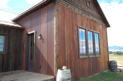 cedar and galvanized metal house|rustic metal house ideas.